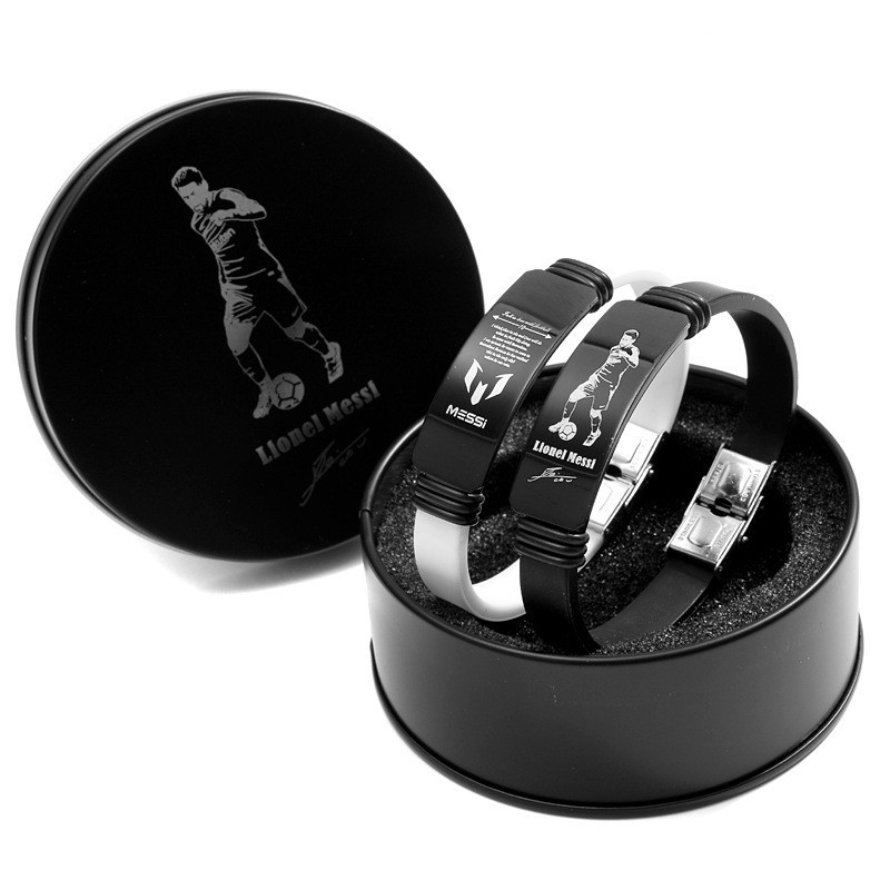 Soccer Star Player Bracelet | Stainless Steel Adjustable Bracelet for Men