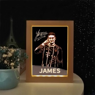 Custom Soccer Team Style Photo Frame Light Decorative Ornament 2
