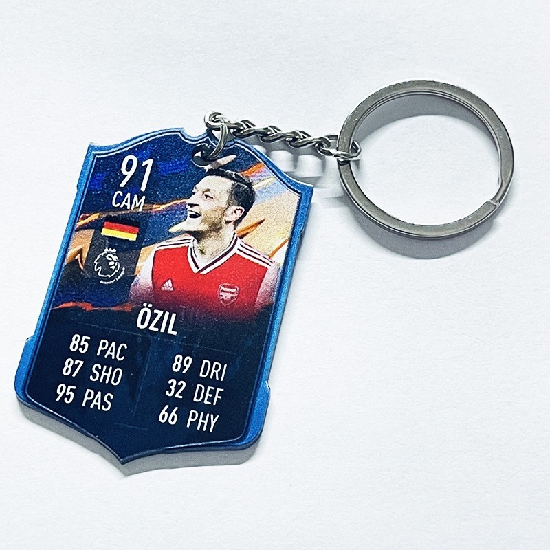 Soccer Game Score Card Acrylic Keychain Pendant Decorative Charm Ideal for Football Tournaments & Fans