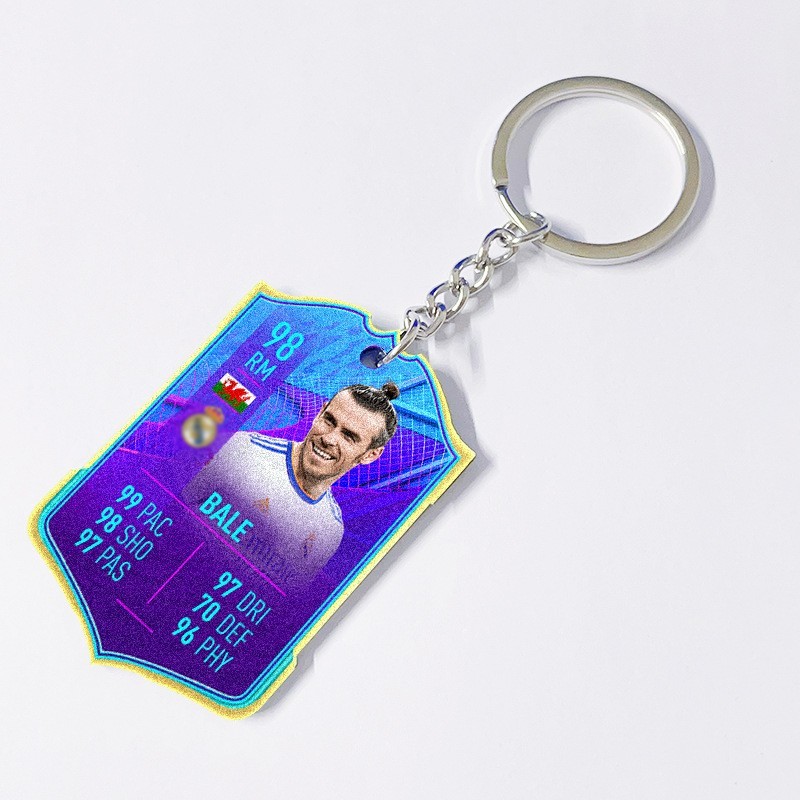 Soccer Game Score Card Acrylic Keychain Pendant Decorative Charm Ideal for Football Tournaments & Fans