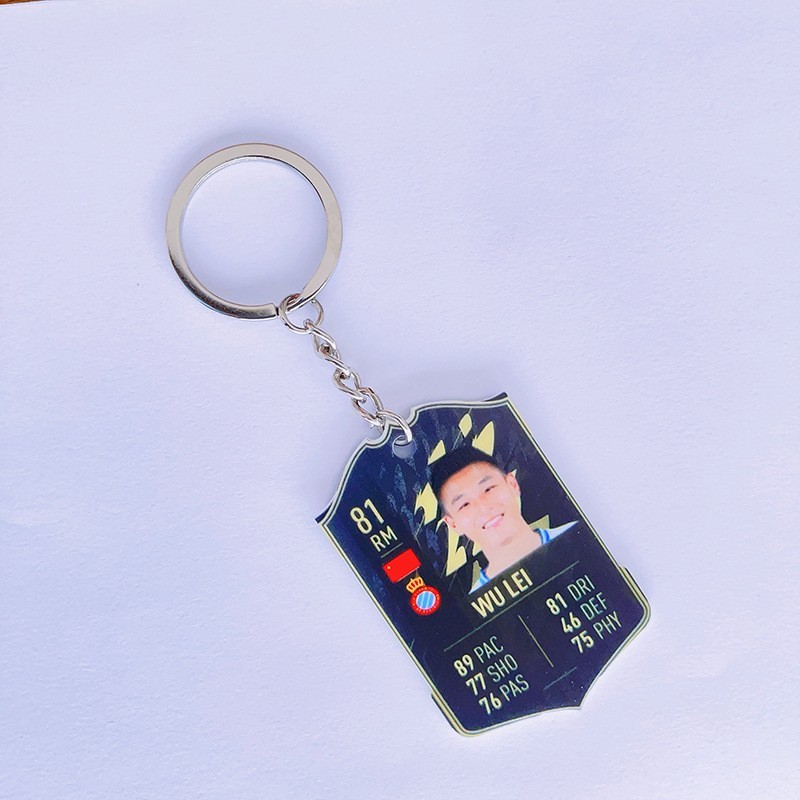 Soccer Game Score Card Acrylic Keychain Pendant Decorative Charm Ideal for Football Tournaments & Fans