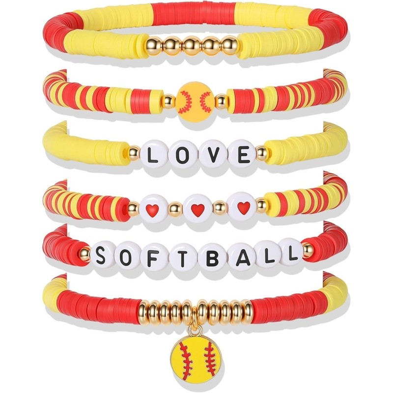 2026 World Cup Football Bracelet Set – Soccer Charm Beaded Stack Bracelets for Fans