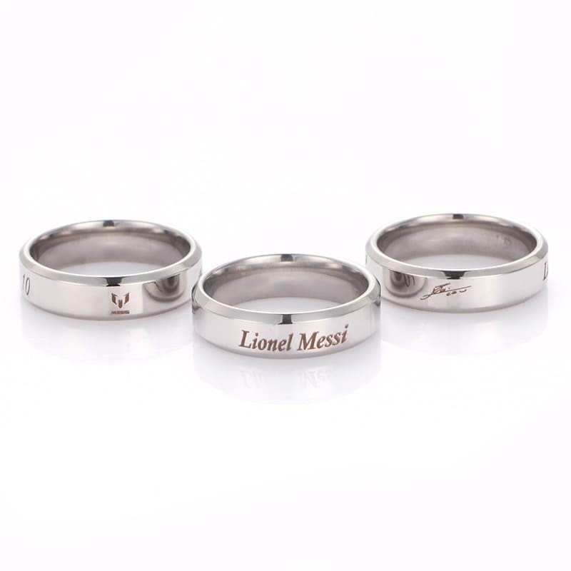 Football Player Name Stainless Steel Ring Pendant Necklace for Fans