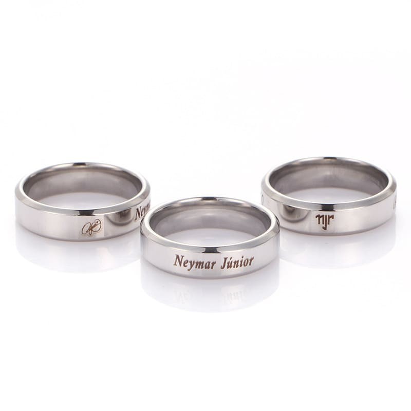 Football Player Name Stainless Steel Ring Pendant Necklace for Fans