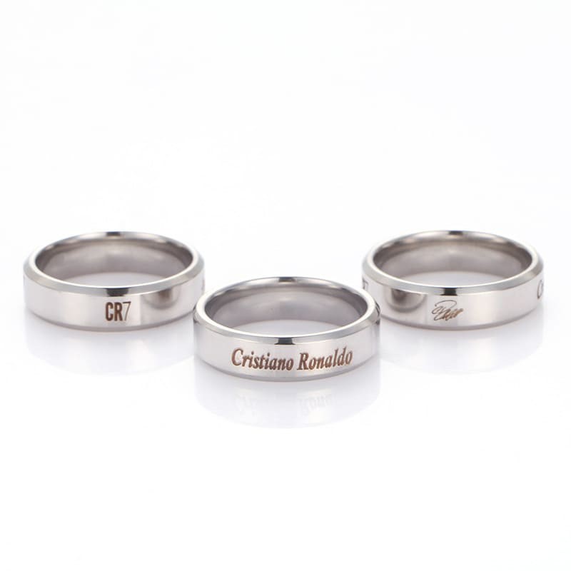 Football Player Name Stainless Steel Ring Pendant Necklace for Fans