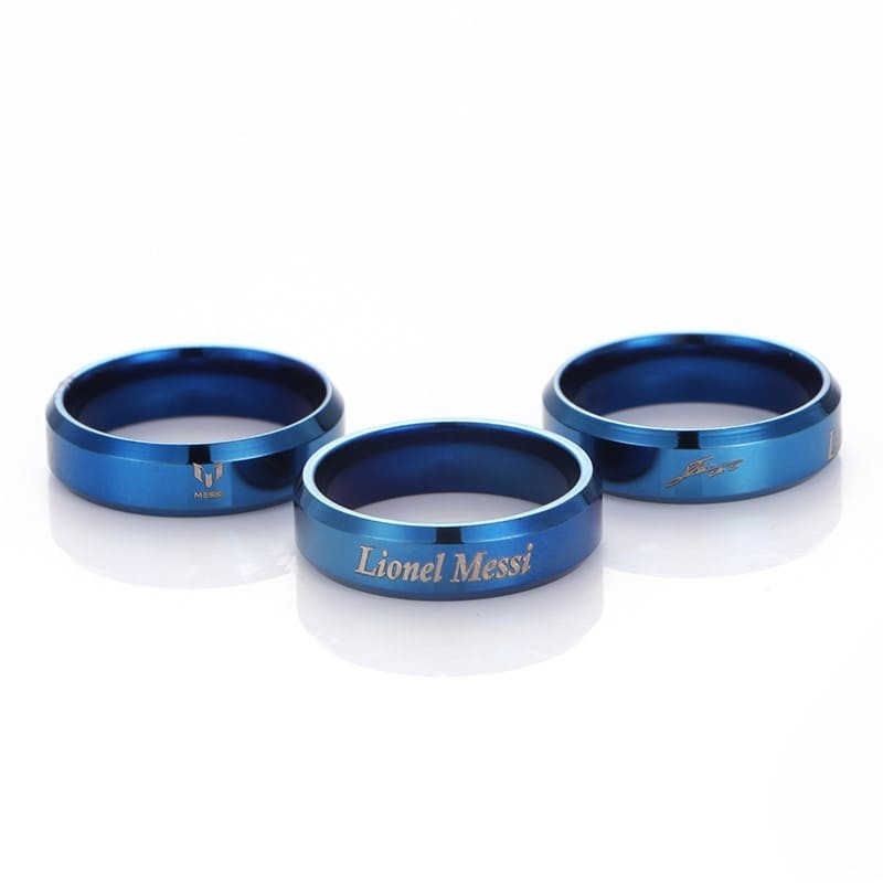 Football Player Name Stainless Steel Ring Pendant Necklace for Fans