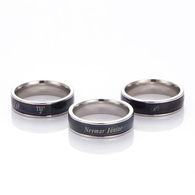 Football Player Name Stainless Steel Ring Pendant Necklace for Fans