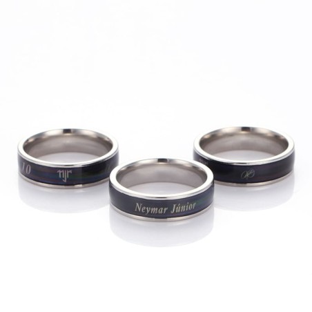 Football Player Name Stainless Steel Ring Pendant Necklace for Fans