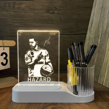 USB Rechargeable Dry Erase LED Message Board Lamp with Pen Holder