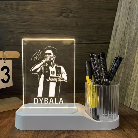 USB Rechargeable Dry Erase LED Message Board Lamp with Pen Holder