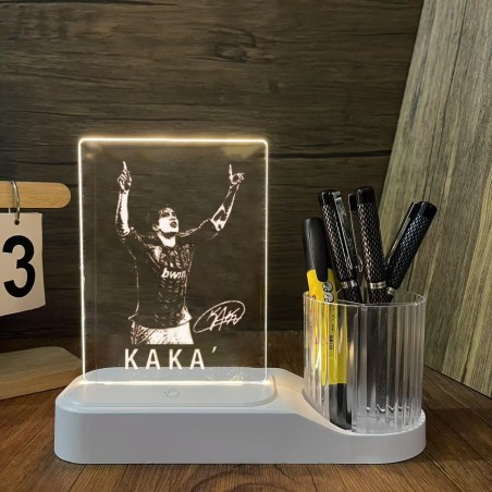 USB Rechargeable Dry Erase LED Message Board Lamp with Pen Holder