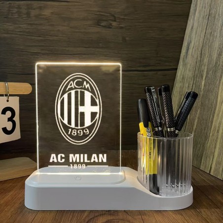 USB Rechargeable Dry Erase LED Message Board Lamp with Pen Holder