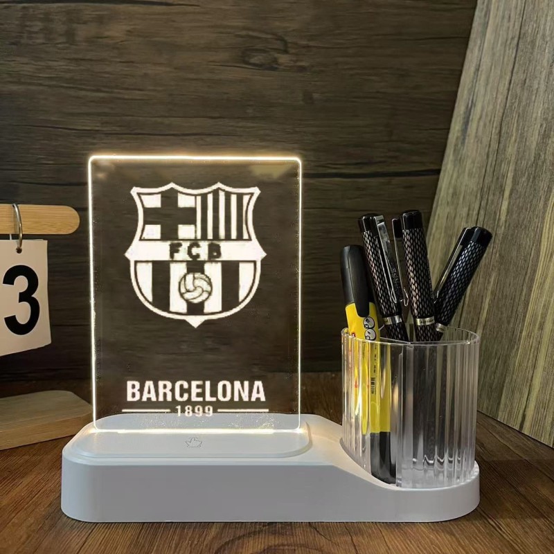 USB Rechargeable Dry Erase LED Message Board Lamp with Pen Holder
