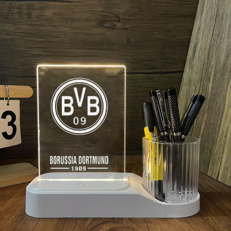 USB Rechargeable Dry Erase LED Message Board Lamp with Pen Holder