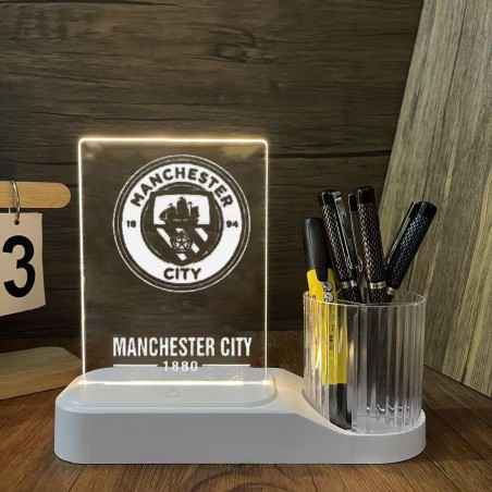 USB Rechargeable Dry Erase LED Message Board Lamp with Pen Holder