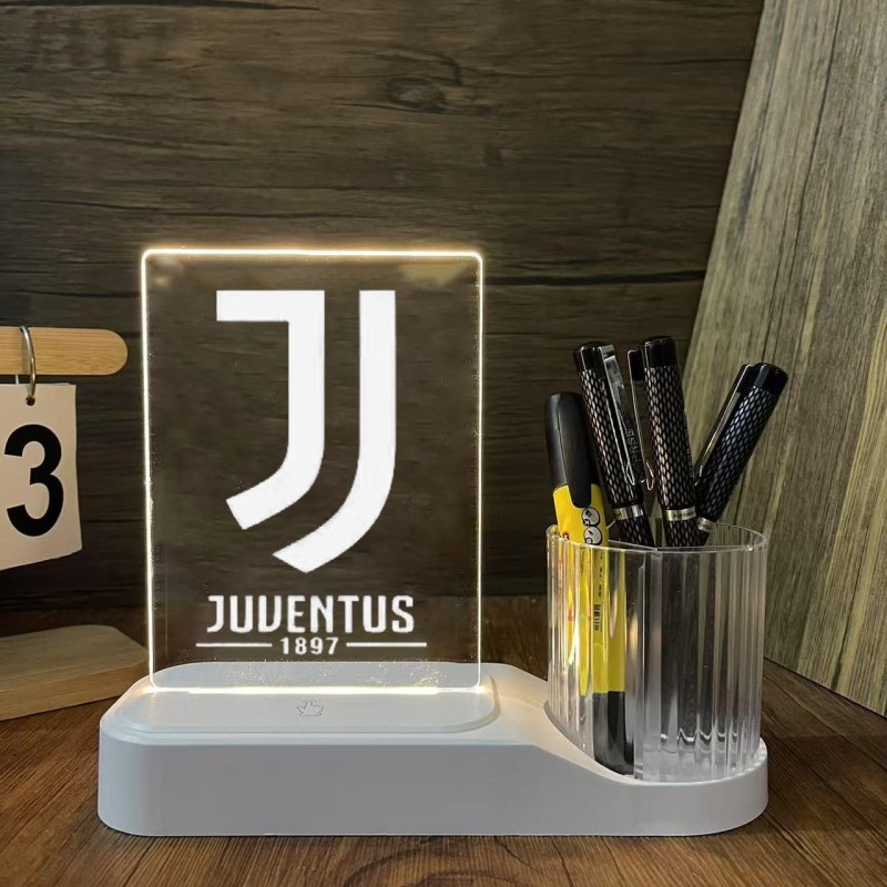USB Rechargeable Dry Erase LED Message Board Lamp with Pen Holder