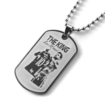 Personalized Football Star Inspired Titanium Steel Dog Tag Pendant | Soccer Fan Gift 2